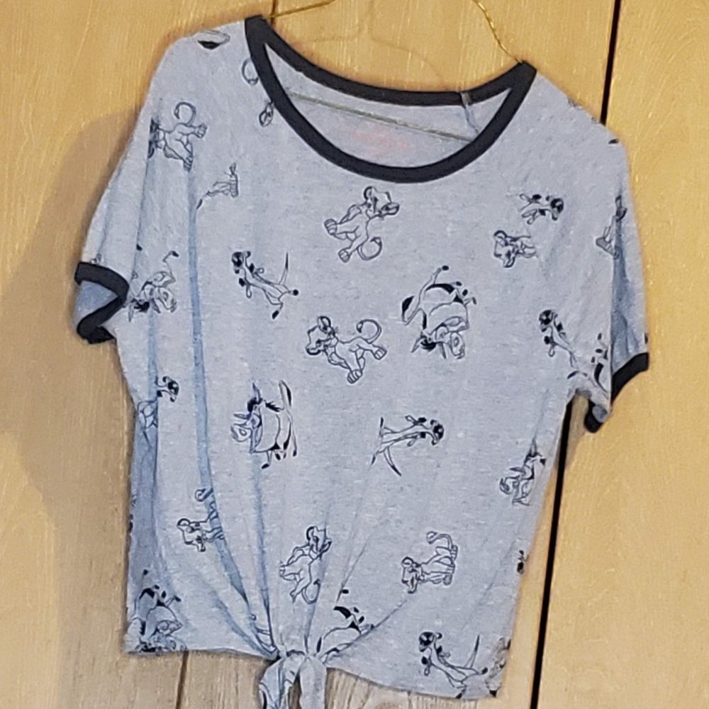 Disney The Lion King Gray Short Sleeve T-Shirt Women's/Juniors Size Large